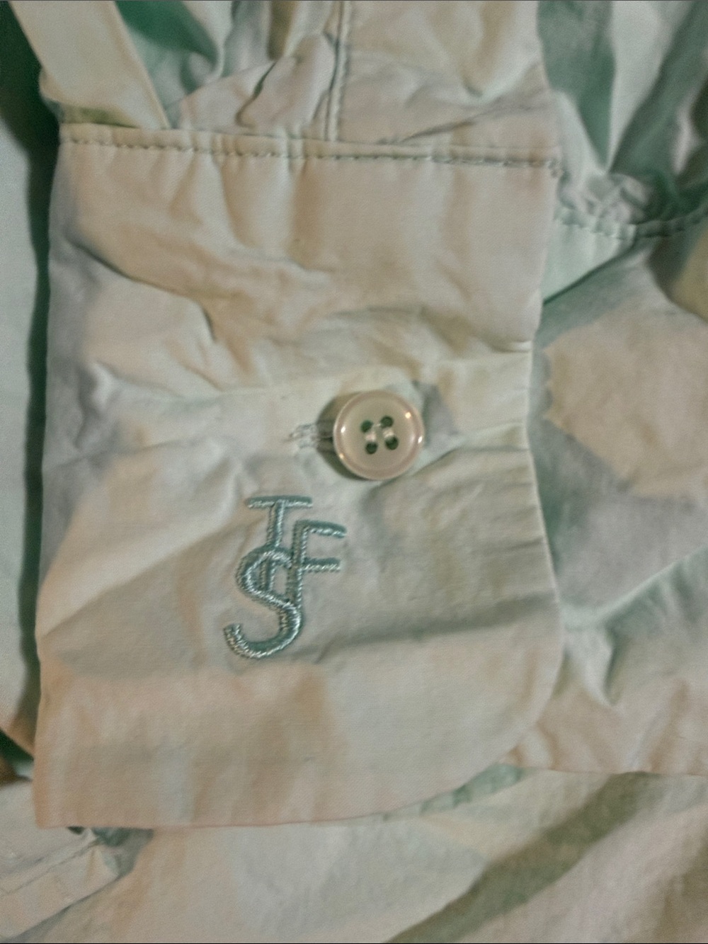 Frankie Shop Light Mint Button-Up Top and Elastic Waist Shorts Set small - Picture 5 of 6